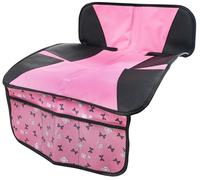 Walser Almohadilla de Asiento Infantil, Protector de Asiento Infantil, Almohadilla de Asiento de Coche Antideslizante, Almohadilla de ISOFIX Gris/Rosa