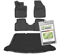 WALSER Bandeja maletero & alfombrillas de goma para VW ID.3 (E11, E12) 11/2019-Hoy, 100% a medida, alfombrilla antideslizante, alfombrillas de goma