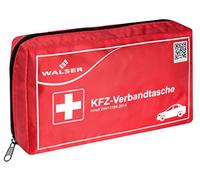WALSER Bolsa de primeros auxilios para coche, kit de primeros auxilios, bolsa de primeros auxilios DIN 13164, kit de primeros auxilios rojo 44264