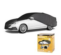 WALSER CarComfort Cubierta de coche Indoor Eco Combi L, funda de coche protectora de la pintura para uso interior gris/negro