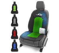 Walser CarComfort Cubierta del Asiento Coche S-Race, Premio Muy Bueno* Cubierta del Asiento Universal y la Almohadilla projectora Verde/Negro