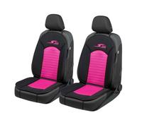 Walser CarComfort Cubierta del Asiento del Coche S-Race 2 Piezas, Premio Muy Bueno* Cubierta del Asiento Universal y la Almohadilla projectora Rosa/Negro