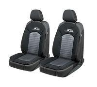 Walser CarComfort Cubierta del Asiento del Coche S-Race 2 Piezas, Premio Muy Bueno* Cubierta del Asiento Universal y la Almohadilla projectora Antracita/Negro