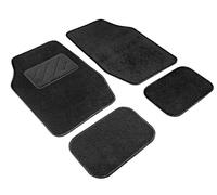 WALSER Carpet Smart, Alfombrillas universales, Juego de alfombrillas para coches negro 14591