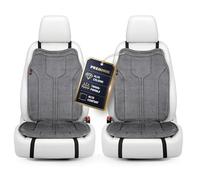 Walser Cojin Premium Coche Nubo, 2 Protectores Antracita, Fundas Delanteras Aspecto Alcantara, Protecciones para Posicion Delantera