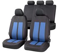 Walser Elphin Juego Completo de Fundas de Asiento de Coche, universales, Color Azul y Negro, Fundas de Asiento de poliéster 13312, Juego Completo