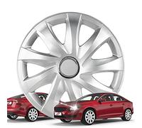 Walser Embellecedores de Ruedas Drifter, Premio Muy Bueno* Juego de Cuatro embellecedores de Rueda con Aspecto de llanta de Aluminio 16" Plata