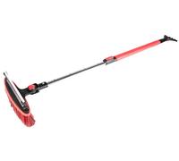 WALSER Escoba de nieve 3en1 con rascador de hielo telescópico, rascador de hielo con pértiga telescópica 92-132 cm rojo/negro