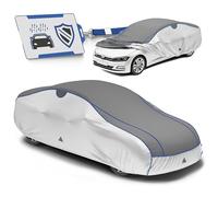 WALSER funda antigranizo para coche, funda protectora antigranizo, protector impermeable para coche, lona completa exterior, lona vehículo M longitud máx. 401-425 cm plata/gris