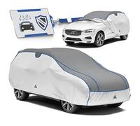 WALSER funda antigranizo para coche, funda protectora antigranizo, protector impermeable para coche, lona completa exterior, lona vehículo SUV L longitud máx. 461-490 cm plata/gris