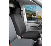 WALSER Funda Asiento Coche Toronto, funda de asiento universal para asiento de conductor o acompañante, funda de asiento de coche universal tamaño 1 asiento individual delante tela antracita