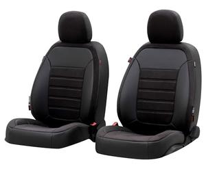 WALSER Funda de asiento Bari compatible con Nissan Qashqai/Qashqai +2 I 12/2006-04/2014, 2 fundas de un solo asiento para asientos normales