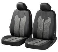 Walser Funda de Asiento Corso con Cremallera, Zipp-IT Fundas para asientso Delanteros Negro/Plata 11852