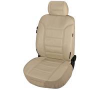 Walser Funda de Asiento de Coche Billy de Cuero Genuino Protector de Asiento de Coche, Fundas de Plaza de Cuero en tamaño Universal Beige 19636