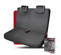 Walser Funda de Asiento de Coche Doble Módulo, Funda de Asiento de Coche Universal para Asientos Normales, con Fundas de Reposacabezas Negro