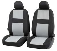 Walser Funda de Asiento de Coche Glasgow Fundas de Asiento Delantero, Fundas de Asiento de Coche Universal Negro-Gris, Poliéster 13326