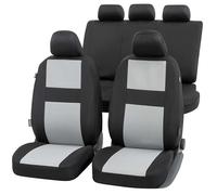 Walser Funda de Asiento de Coche Glasgow Juego Completo, Fundas de Asiento de Coche Universal Negro-Gris, Fundas de Asiento de poliéster 13327