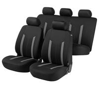 WALSER funda de asiento de coche juego completo Hastings, 2 fundas de asiento delantero, 1 funda de plaza trasero, protector de plaza de coche