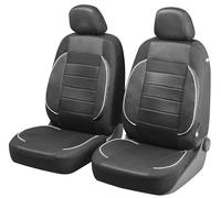 WALSER Funda de asiento de coche Rover con cremallera, ZIPP-IT Premium Seat Covers Car, 2 Front Seat Covers negro 13403