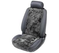 Walser Funda de Asiento de Piel de Cordero Cosmo, Funda de Asiento de Coche 100% Piel de Cordero, Funda de Asiento de Piel de Cordero, Protector de Asiento de Piel de Cordero, Funda Protectora Negro
