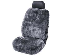 WALSER Funda de asiento de piel de cordero para coche Trish, premio Muy Bueno* Funda de asiento de piel de cordero para coche, 100% piel de cordero para asiento de coche, 1 pieza antracita