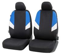 Walser Funda de Asiento Delantero de Cala, Fundas universales de Asiento de Coche Negro-Azul, Fundas de Asiento de poliéster 13328