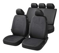 Walser Funda de Asiento Speedway con Cremallera, Zipp-IT 2 Fundas de Asiento Delanteras, 1 Funda de Asiento Trasera Negro 11859