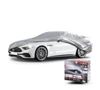 WALSER Funda de Coche All Weather Light tamaño L Gris Claro, Impermeable para el Coche, a Prueba de Polvo, fijación de la Correa Reforzada