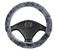 Walser Funda de Volante de Piel de Cordero para Coche, Funda de Volante de Piel de Cordero 100% para Coche, Funda de Volante para Coche, Funda de Volante de Invierno, Calentador de Volante Antracita