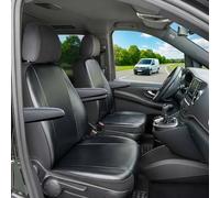 WALSER Fundas de asientos de coche Transporter en imitación de cuero compatible con Mercedes-Benz Viano/Vito, 2 asientos delanteros individuales (reposabrazos derecho e izquierdo)
