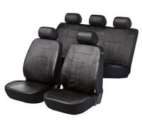 WALSER fundas para asientos de coche Soft Nappa, 2 fundas para los asientos delanteros, 1 funda para los asientos traseros de imitación de cuero
