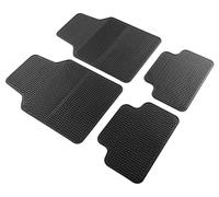 Walser Juego de Alfombrillas de Goma universales EVO, Alfombrillas Antideslizantes de 4 Piezas, Alfombrillas Cortadas a Medida para Coches Negro 28038