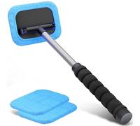 WALSER limpiaparabrisas coche, limpiaparabrisas interior de coche función telescópica 26-42 cm extensible, limpiaparabrisas incl. 2 paños de microfibra