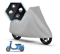 Walser Lona Moto All Weather Basic S, 100% Impermeable Lona Moto al Aire Libre, Lona Moto protección para Todas Las Estaciones, Lona Moto, Accesorios Moto Lona Plata 185x90x110 cm