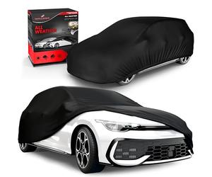 WALSER Lona para Coche All Weather, 100% Lona Impermeable para Coche, Garaje Completo Talla 3 Auto Negro