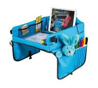 Walser mesa de Viaje para niños, Juego de Viaje Plegable con Soporte para Tablet Azul