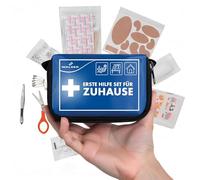 WALSER Mini kit de primeros auxilios para el hogar, bolsa de primeros auxilios impermeable 2026, práctico kit de emergencia con 107 piezas, kit compacto de primeros auxilios, kit de botiquín de viaje