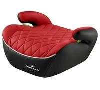 WALSER Premium asiento elevador infantil coche, asiento infantil coche Andy 125-150 cm, asiento elevador infantil coche última norma 2024 ECE R 129 negro/rojo