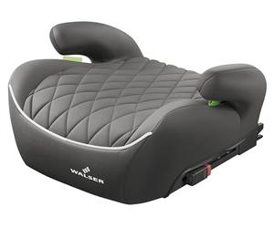 WALSER Premium asiento elevador infantil coche ISOFIX, asiento infantil coche 125-150 cm, asiento elevador infantil coche Andy última norma 2024 ECE R 129 gris