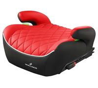WALSER Premium asiento elevador infantil coche ISOFIX, asiento infantil coche 125-150 cm, plaza elevador niños auto Andy última norma 2024 ECE R 129 negro/rojo