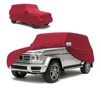 WALSER Premium Avión Garaje completo suave y transpirable para uso interior Indoor Stretch Plus, lona antipolvo Almacenamiento en invierno SUV/VAN Talla 10 rojo