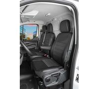 Walser Premium Fundas de Asiento Compatible con Iveco Daily V 2011-02/2014, 1 Funda de Asiento Individual Delantera, 1 Cubierta de Banco Doble