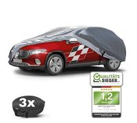 WALSER Premium Lona para Coches All Weather Plus, Lona recubierta de PVC, Resistente a los Rayos UV, Garaje Completo Impermeable SUV/Van Talla 8 Gris