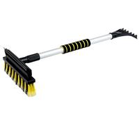 WALSER rascador de hielo para coche, rascador de hielo para coche extensible con escoba, escoba de nieve para coche 3en1 con rascador de hielo para coche con mástil telescópico 60-90 cm