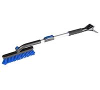 WALSER Rascador de hielo telescópico, rascador de hielo giratorio, raspador de coche extensible 77, 5-100 cm negro/azul