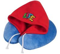 WALSER Rollo de Cuello con Capucha Graffiti, Soporte de Cuello-Niños, Almohada de Viaje-Coche, Almohada de Soporte de Cuello, Cojín de Cuello azul