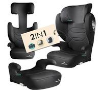 WALSER Silla de coche infantil Premium Numa, elevador 2in1 ISOFIX respaldo desmontable + reposacabezas ajustable 3-8 anos 100-150 cm ultima normativa ECE R 129, elevador coche negro