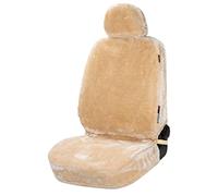 WALSER Teddy Funda de Asiento de Coche, Funda de Asiento de Piel Artificial, Cubierta de Coche Vegana en óptica de Piel, Cubierta de Plaza Beige