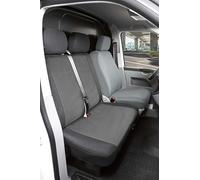 Walser Transporter Fundas Asientos Coche Compatible con VW Crafter, Mercedes Sprinter, Asiento Delantero Doble banqueta Divisible (Mesa empotrada)