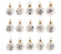 Walt Disney Classic Disney - Bolas de Navidad Unisex Bolas Blanco/Oro cerámica